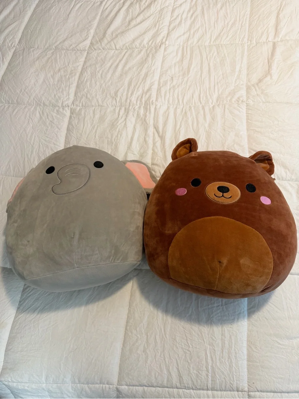 Squishmallows Elephant & Brown Bear